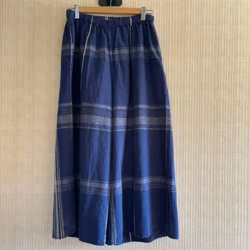 니코앤드 와이드 팬츠 네이비 바탕 화이트 라인 여름용