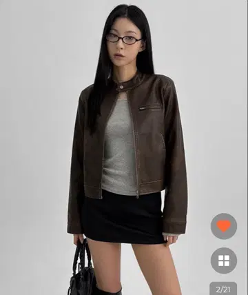 BLACKUP 가죽 워시 자켓