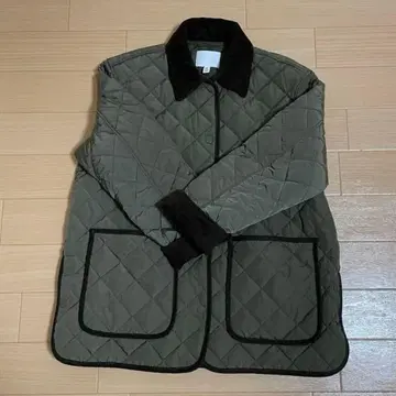 H&M 퀼팅 자켓 올리브 그린, S 사이즈