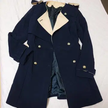 여성용 네이비 트렌치코트
