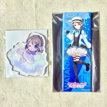 와타나베 요 러브 라이브 선샤인 Aqours 아크릴 스탠드 롱 캔뱃지