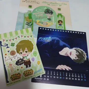 Free! 엽서 달력 워 스티커 책갈피