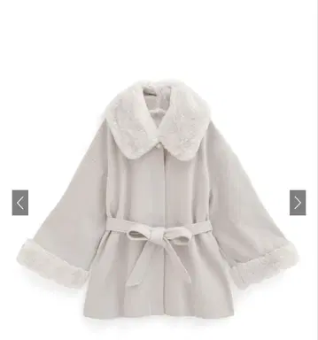 그레이 플리스풍 판초