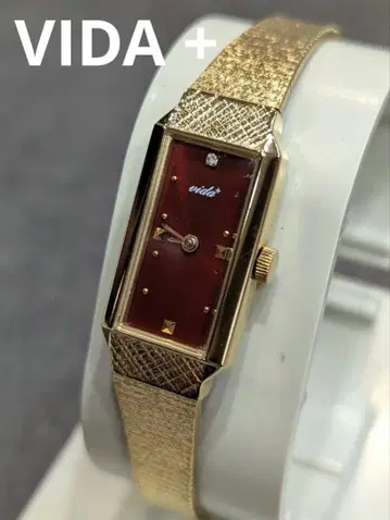배터리 교체 완료 VIDA 플러스 비다플러스 손목시계 골드 렉탱귤러