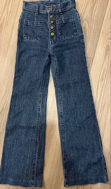 다크 블루 하이웨스트 플레어 팬츠