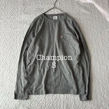 챔피온 긴팔 티셔츠 ( S ) 그레이 로고 자수 베이직 남성용