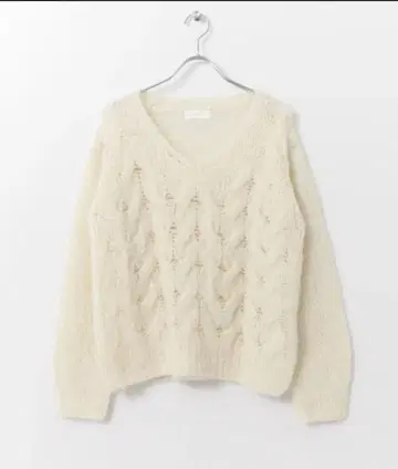 카구레 시리얼 알파카 핸드 니트 스웨터