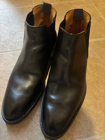 REGAL 블랙 사이드 고어 부츠 25cm