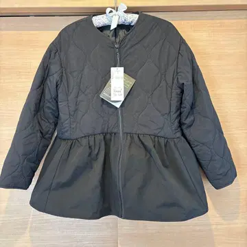 미사용 새상품 택 포함 EMMA JAMES 노카라 퀼팅 페플럼 자켓 L