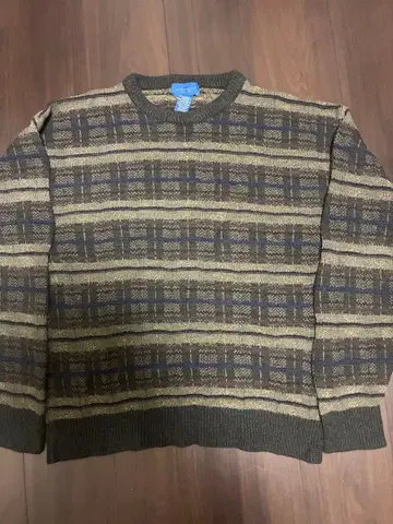 TOWNCRAFT 체크 무늬 니트 스웨터