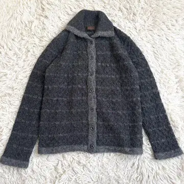 Nature's 가디건 알파카 라메 S 그레이