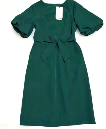 미사용품 CUI YING 그린 A라인 원피스 파티 드레스