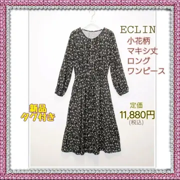 [ 새상품 ] ECLIN 에크란 미니 꽃무늬 맥시 길이 롱 원피스