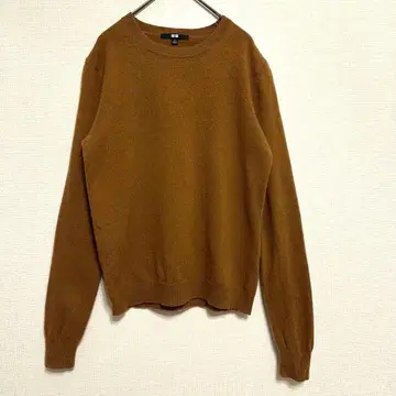 [ 새상품급 ] UNIQLO 캐시미어 100% 크루넥 스웨터 브라운 L