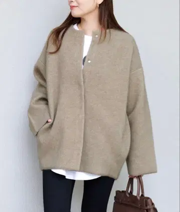 저널 스탠다드 더블 페이스 코쿤 가디건 니트 자켓