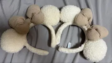 귀 모양 머리띠 아이보리 베이지