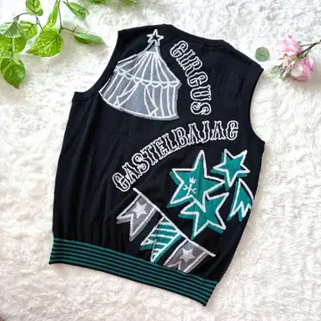 CASTELBAJAC SPORT 남성용 니트 베스트 골프 화려함