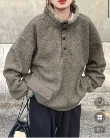 누구 올리브 그린 플리스 자켓 아웃도어