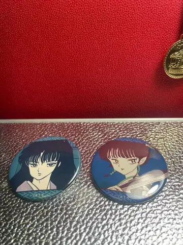 이누야샤 POP UP STORE 캔뱃지 다카하시 루미코 나락 2종 세트