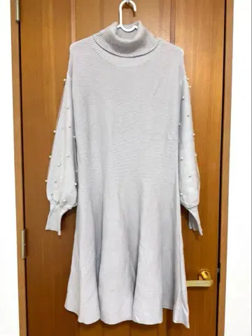 터틀넥 니트 원피스