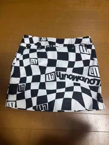 LOUDMOUTH 체크 무늬 깃발 골프 스커트