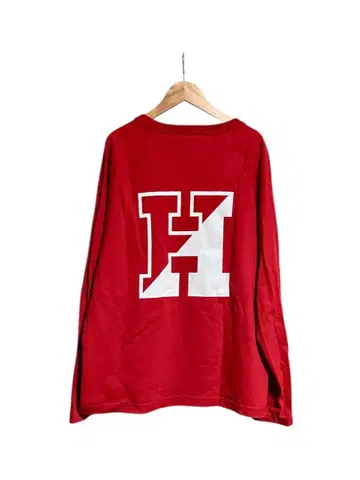 Champion 칼리지 로고 긴팔 T셔츠 USA제 레드 하버드