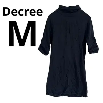 새상품급 Decree [ M ] 터틀넥 블랙 오부 소매 여성용