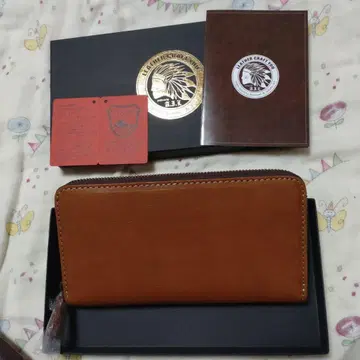 브라운 가죽 장지갑