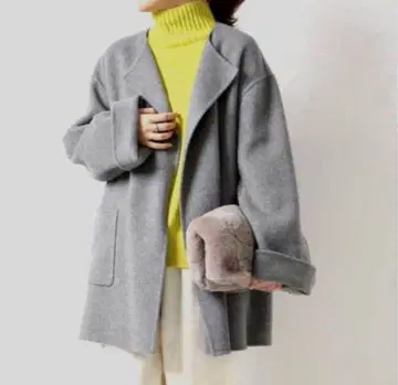 Spick & Span 스픽 앤 스팬 노카라 리버 코트 38