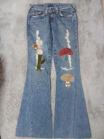 트루 릴리전 데님 버섯 패치워크