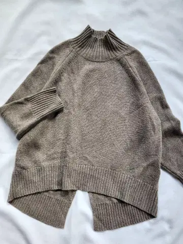 쿠미쿄쿠 빅 사이즈 울 캐시미어 블렌드 벌키 하이넥 니트