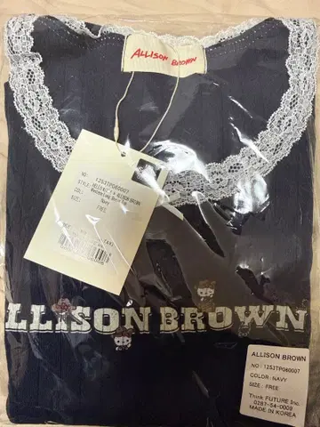 ALLISON BROWN 네이비 긴팔 T셔츠 프리 사이즈