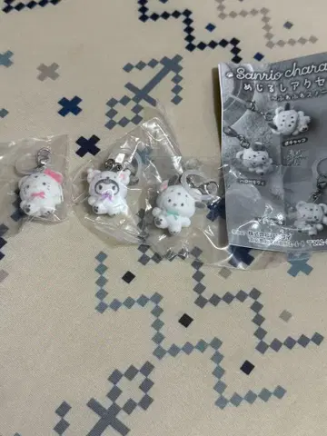 산리오 메지루시 액세서리 복슬복슬 스노우 3종