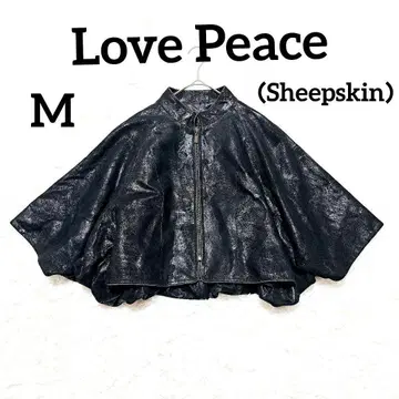 [러브앤피스] 양가죽 판초 코트 M 블랙 양가죽