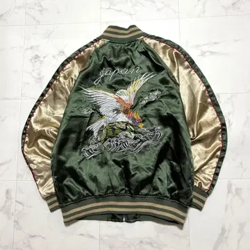 일심화경 JAPAN 스카잔 수베니어 자켓 블루종 일본풍 패턴 자수 L