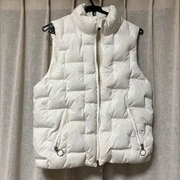 화이트 퀼팅 다운 베스트 M-L 사이즈