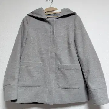 [ M 사이즈 ] Discoat 후드 부착 숏코트 그레이