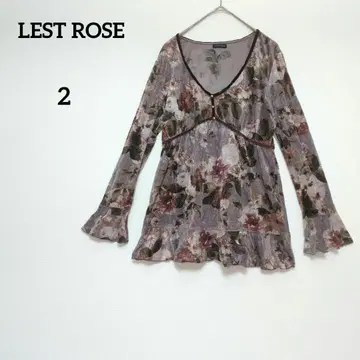 레스트로즈 튜닉 긴팔 앤티크 꽃무늬