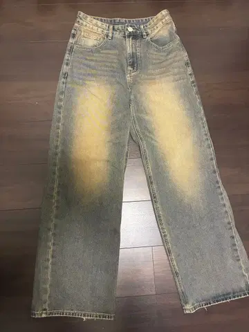 BLACK 와이드 레그 데님 그레이