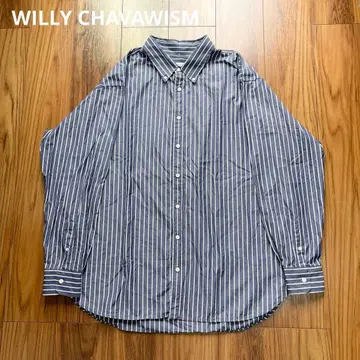윌리 차바리아 x WISM 빅 드레스 셔츠 스트라이프 셔츠