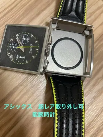 초 레어 아식스 스퀘어형 탈부착 가능 손목시계