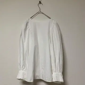 [노리즈] NOLLEY'S 볼륨 슬리브 블라우스 화이트 긴팔 셔츠