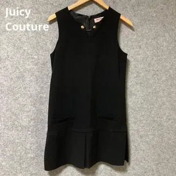 Juicy Couture 블랙 슬리브리스 무릎 기장 원피스