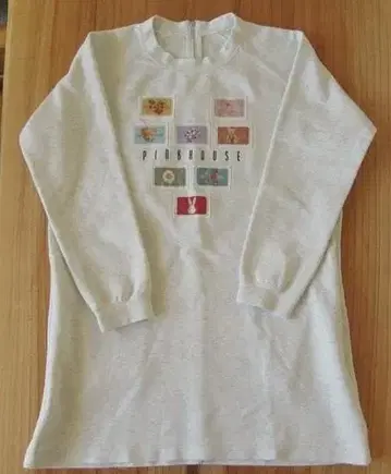 핑크하우스 튜닉 트레이닝복 맨투맨 화이트 F 와펜 포함