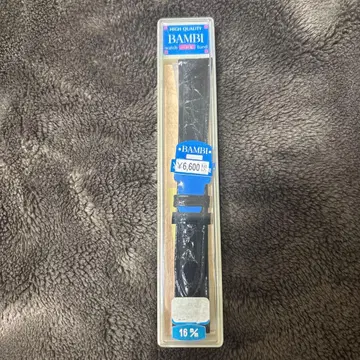 미사용 Bambi 시계 가죽 벨트 16mm