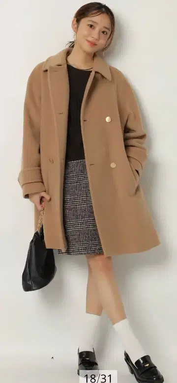 JUSGLITTY 스탠다드 P 코트 카멜 2025 택 포함 새상품