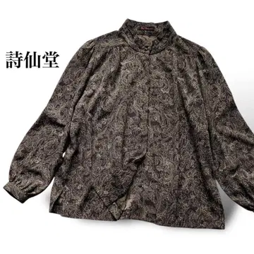 시선당 크레이프 원단 블라우스 상의 브라운 프리 사이즈