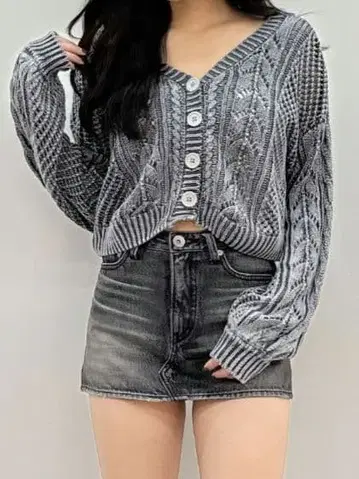 gyda 2way 메쉬 블리치 니트탑