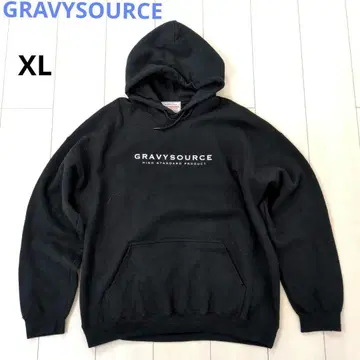 GRAVYSOURCE 남성용 후드티 프린트 XL 블랙