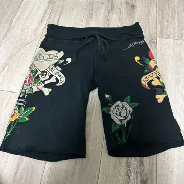 에드하디 하프 팬츠 블랙 XS 초레어 하와이